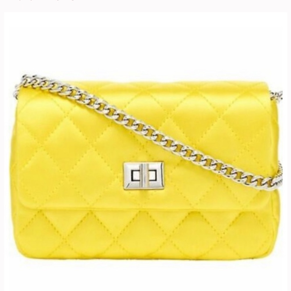 New: India Hicks Consort Bag. Italian Quilted Satin. Convertible. - Picture 3 of 16